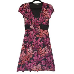 Vintage Y2K Georgiou Studio Dress Size XS Pink Floral Maxi Dark Cottagecore Boho